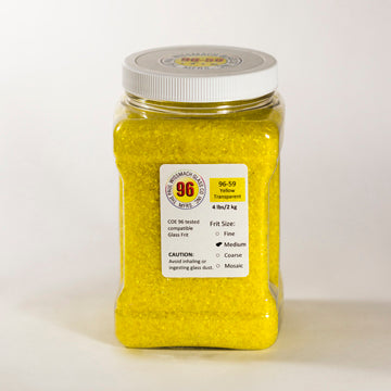 Wissmach 96 Yellow Transparent Medium Frit - 4 lbs.