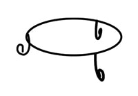 WROUGHT IRON BOWL STAND 12"W