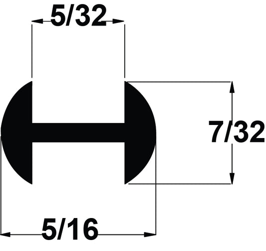 BRASS CAPPING 7/32" (5/32''CHNL) ROUND H SOFT SINGLE