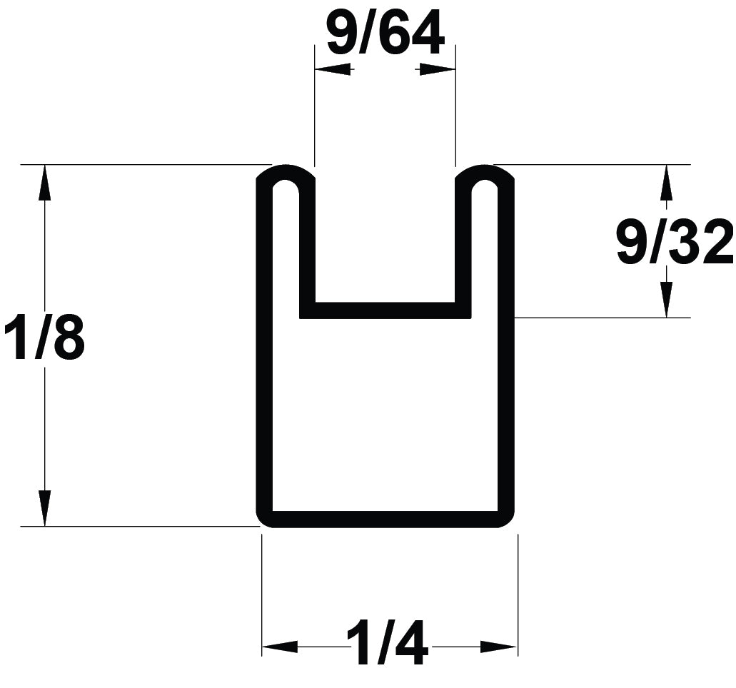 ZINC 9/32" (5/32''CHNL) - SINGLE