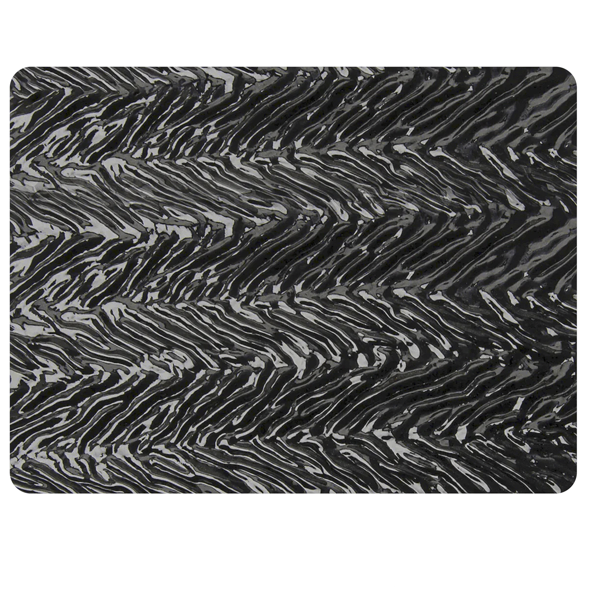 Black Herringbone Ripple, 3mm