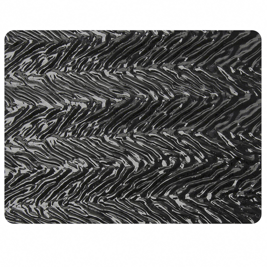 Black Herringbone Ripple, 3mm