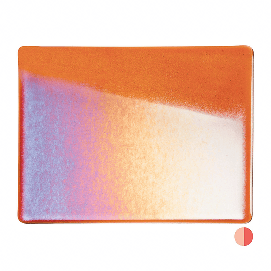 Sunset Coral Iridescent, 3 mm - 10" square