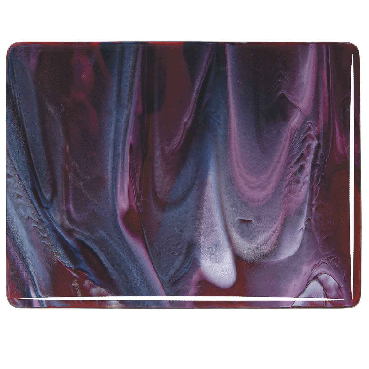 Cranberry Pink Transparent, Azure Blue Opalescent, White Opalescent 3+ Color Mix, 3 mm