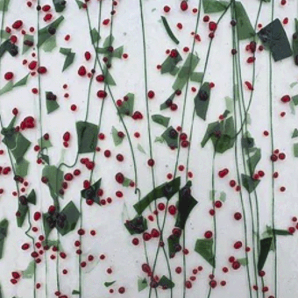 Holly Berry, Red Frit, Green Fractures