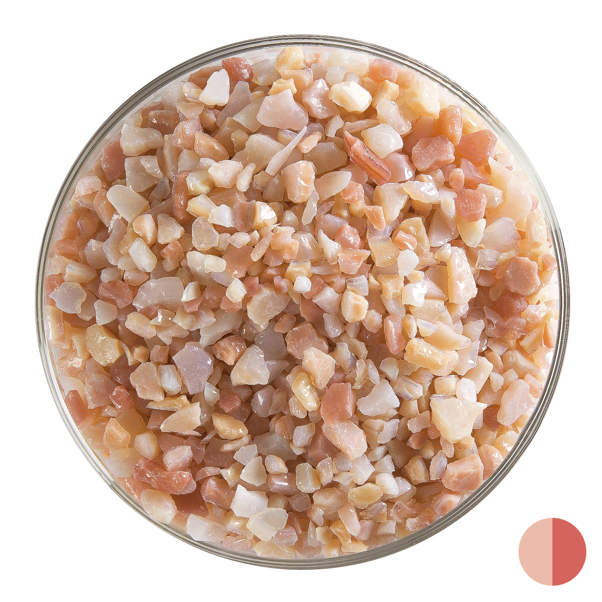 Salmon Pink Opalescent, Coarse, 1 lb.