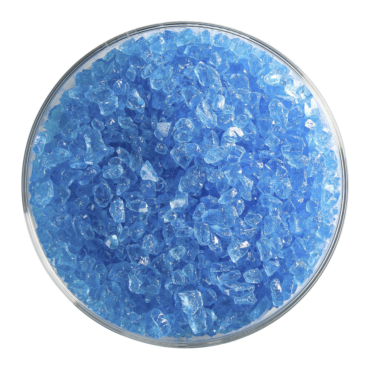 Light Turquoise Blue Transparent, Coarse, 1 lb.