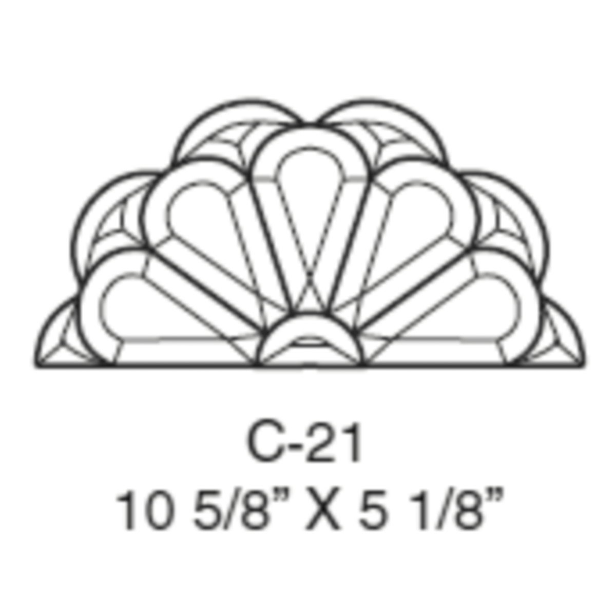 10-5/8 X 5-1/8" Bevel Cluster