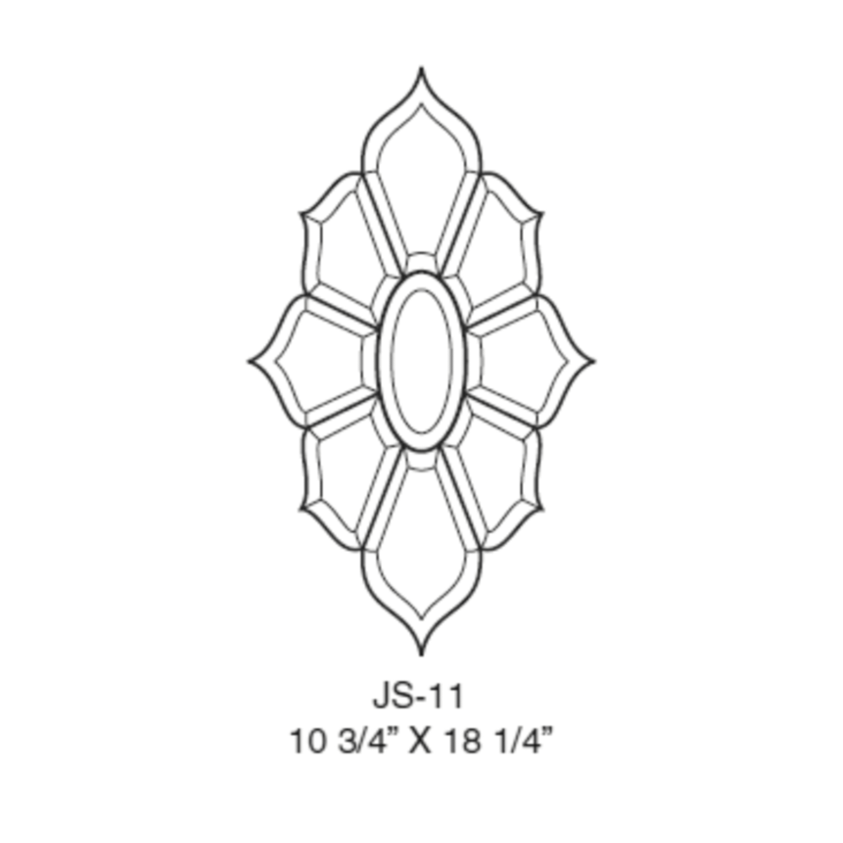 10-3/4'' x 18-1/4'' Bevel Cluster