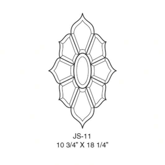 10-3/4'' x 18-1/4'' Bevel Cluster