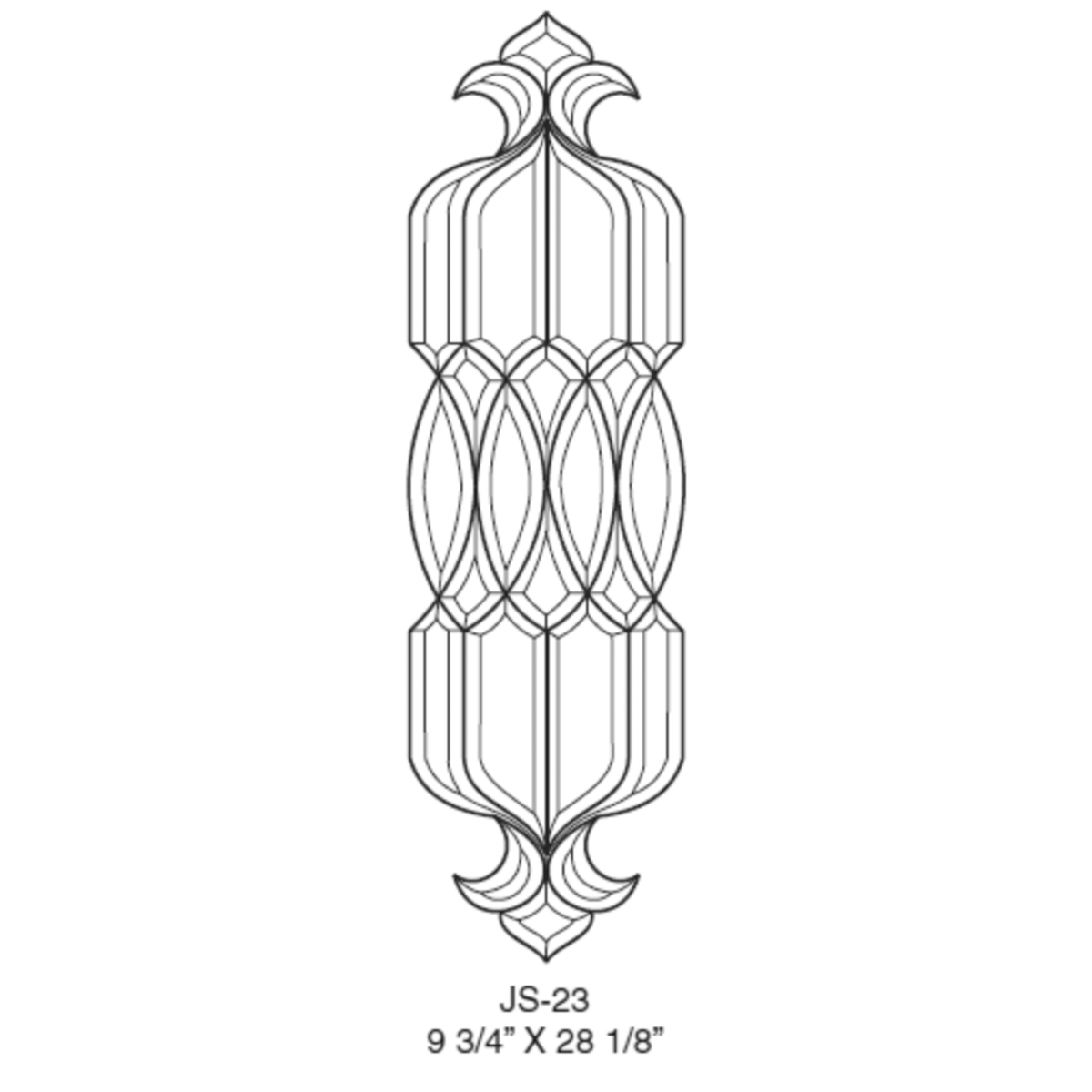 9-3/4'' x 28-1/8'' Bevel Cluster