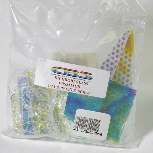 1/2 lb - Clear Random Wissmach 96 Texture/Patterns