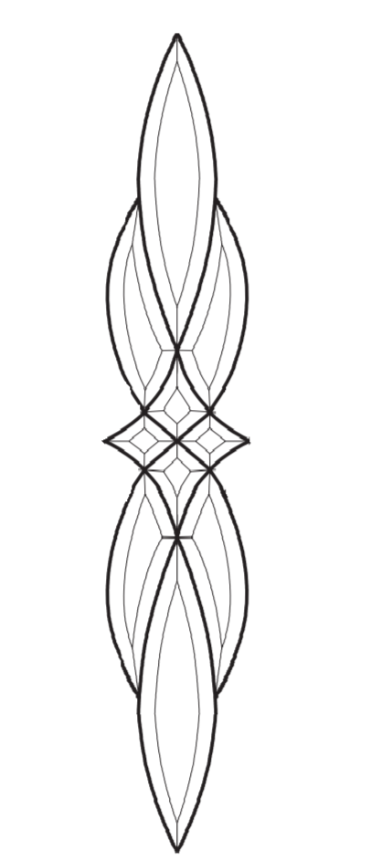 6'' x 32-1/2" Bevel Cluster