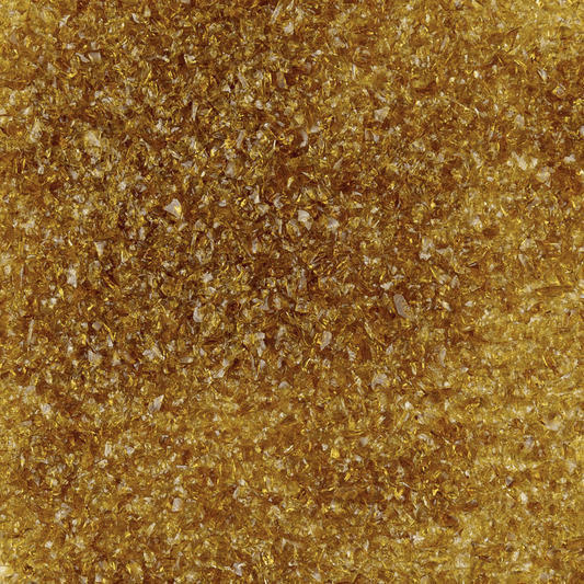 Medium Amber Transparent Medium Glass Frit, 4 lbs.