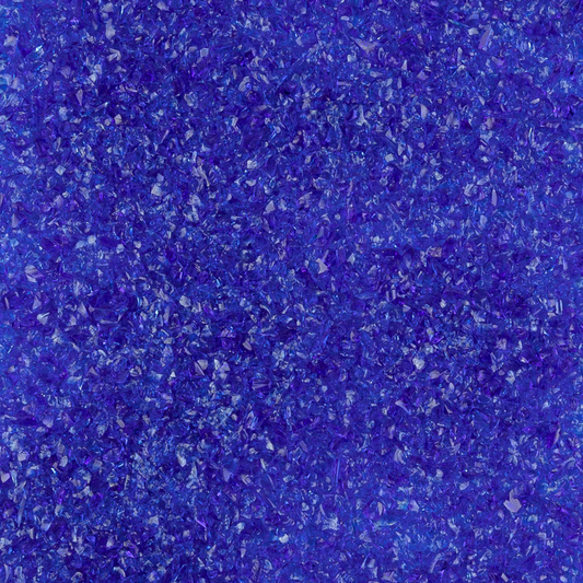 Dark Blue Transparent Medium Glass Frit, 4 lb