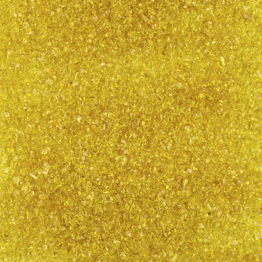 Yellow Transparent Medium Glass Frit, 8 oz