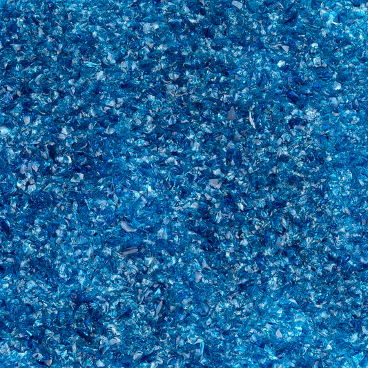 Deep Aqua Transparent Medium Glass Frit, 4 lb