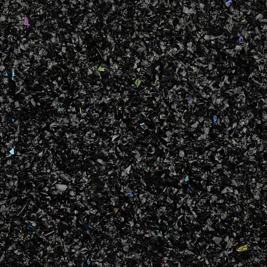 Black Rainbow Iridescent Medium Glass Frit, 4 lbs