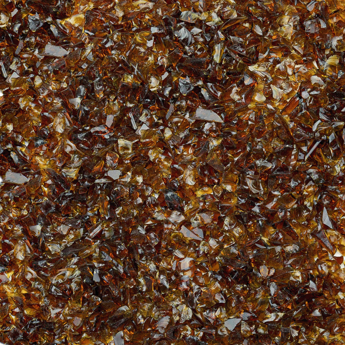 Dark Amber Transparent Coarse Glass Frit, 8.5 oz