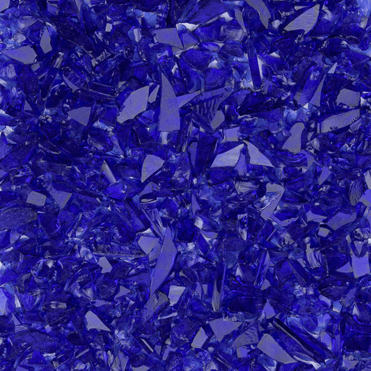 Dark Blue Transparent Coarse Glass Frit, 8.5 oz