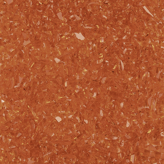 Light Orange Transparent Coarse Glass Frit, 8.5 oz