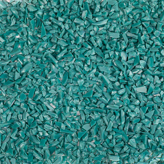 Peacock Green Opal Coarse Glass Frit, 8.5 oz