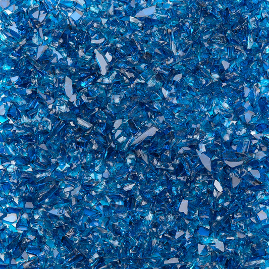 Deep Aqua Transparent Coarse Glass Frit, 4 lb.