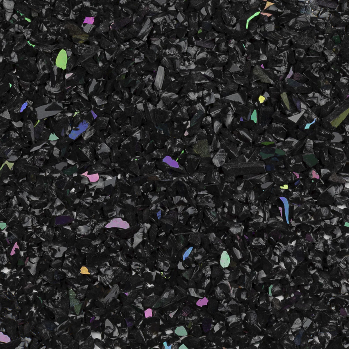 Black Rainbow Iridescent Coarse Glass Frit, 8.5 oz