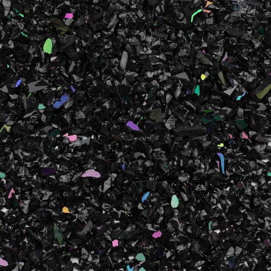 Black Rainbow Iridescent Coarse Glass Frit, 8.5 oz