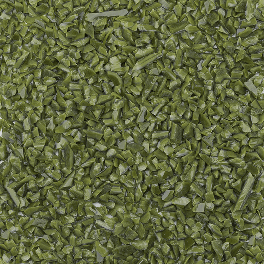 Olive Green Opal Coarse Glass Frit, 8.5 oz