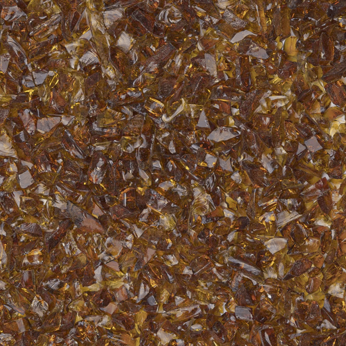 Medium Amber Transparent Mosaic Glass Frit, 8.5 oz