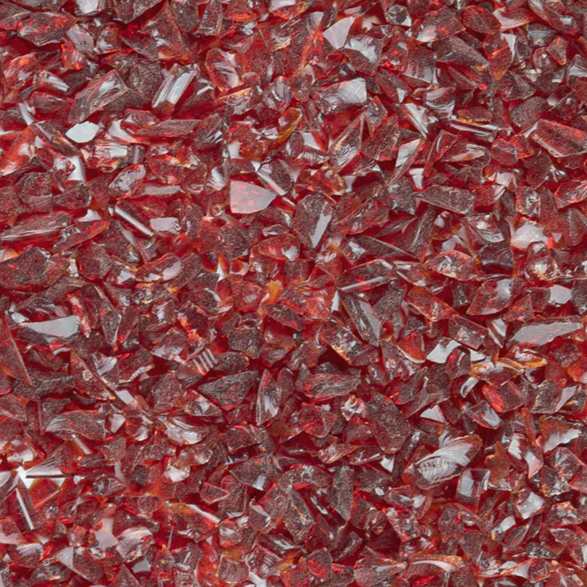 Cherry Red Transparent Mosaic Glass Frit, 8.5 oz