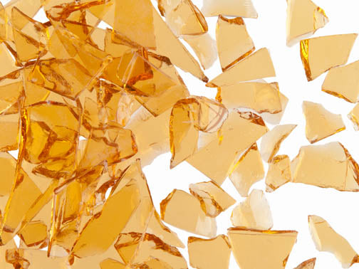 Yellow Transparent Mosaic Glass Frit, 8.5 oz
