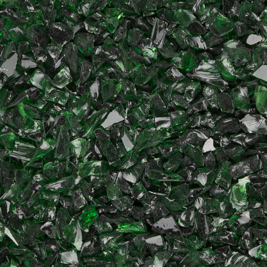 Dark Green Opal Mosaic Glass Frit, 8.5 oz