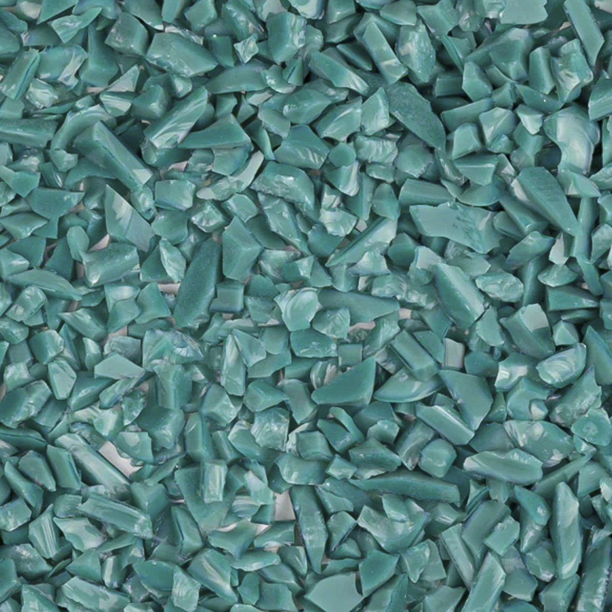 Peacock Green Opal Mosaic Glass Frit, 8.5 oz