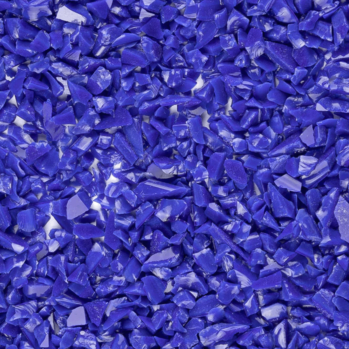 Dark Blue Opal Mosaic Glass Frit, 8.5 oz.