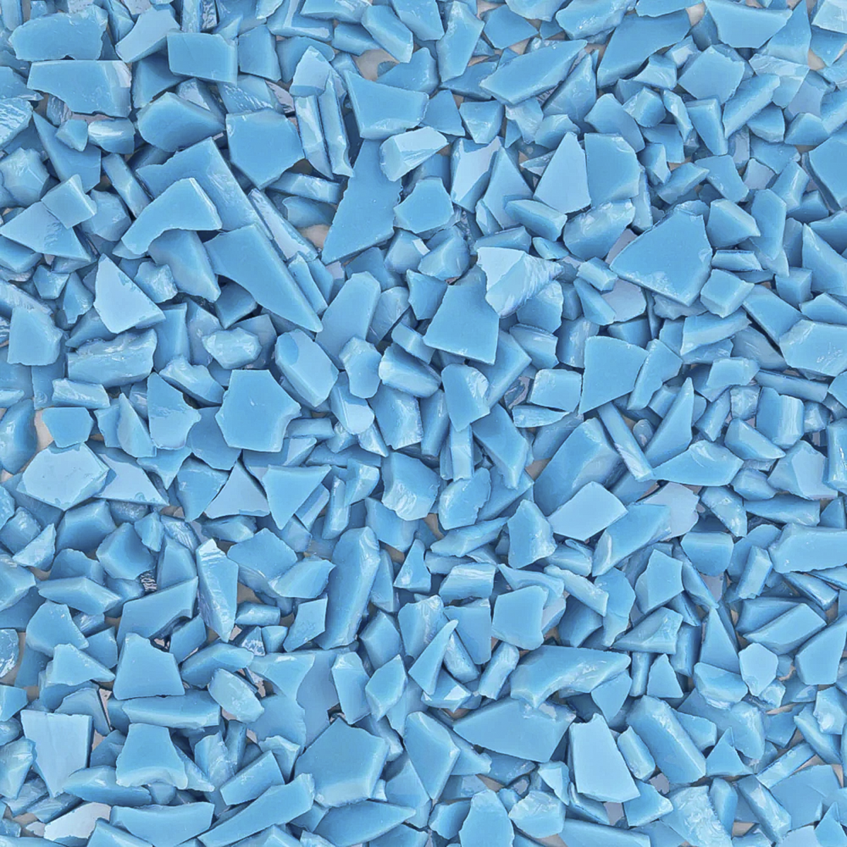 Turquoise Blue Opal Mosaic Glass Frit, 8.5 oz