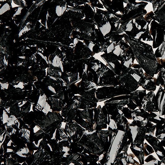 Black Mosaic Glass Frit, 8.5 oz