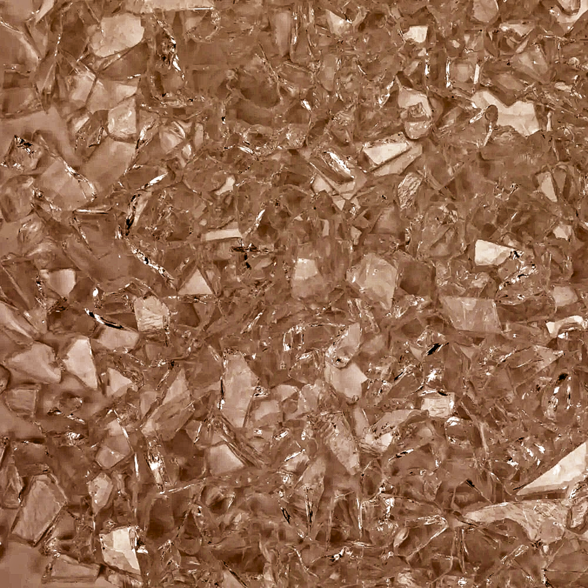 Walnut Transparent Mosaic Glass Frit, 8.5 oz