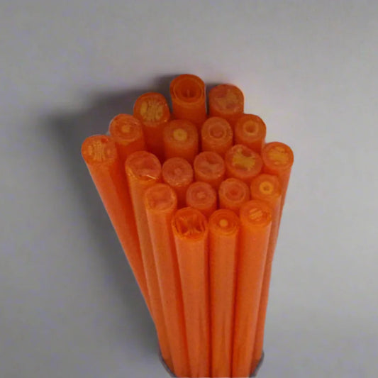 9" Murrini Cane - Orange/Yellow 90 COE