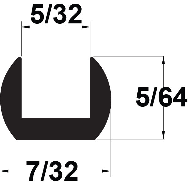 LEAD 5/64" (5/32''CHNL) ROUND U  - EXTRA HARD 4%