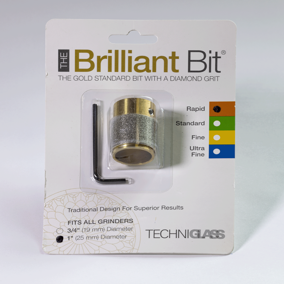 1" RAPID GRIT TECHNIGLASS BRILLIANT BIT