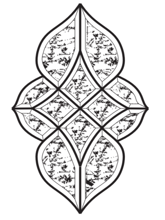 7-1/2'' x 13''  Glue Chip Bevel Cluster