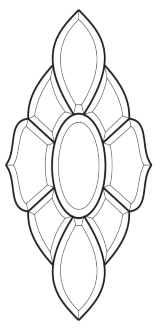 10'' x 19-1/2'' Bevel Cluster