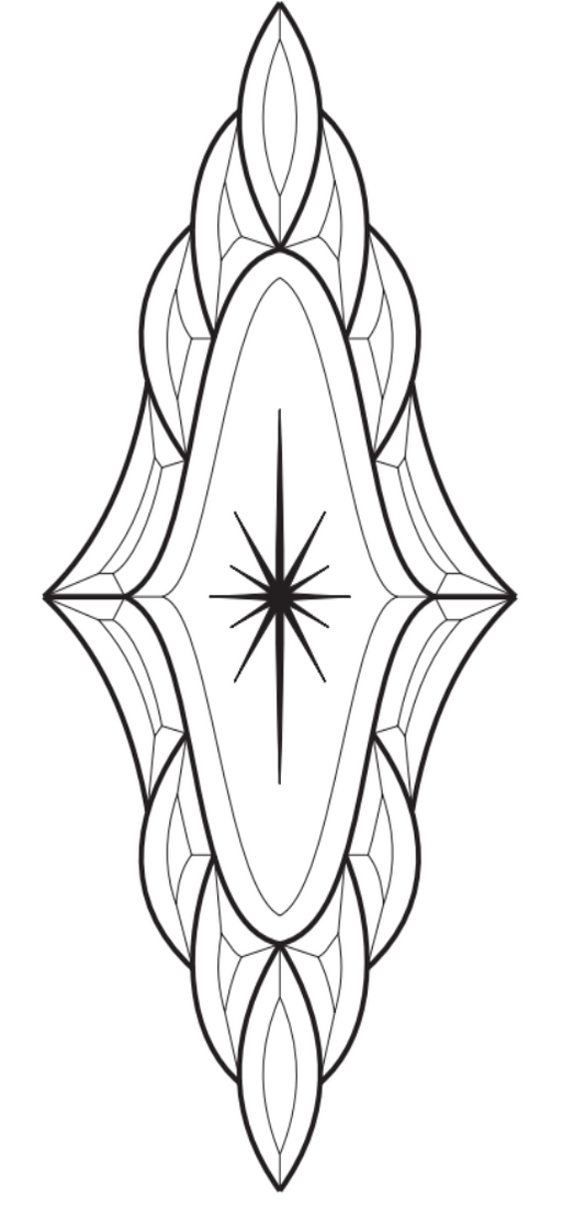 10-7/8'' x 26-3/4'' Bevel Cluster