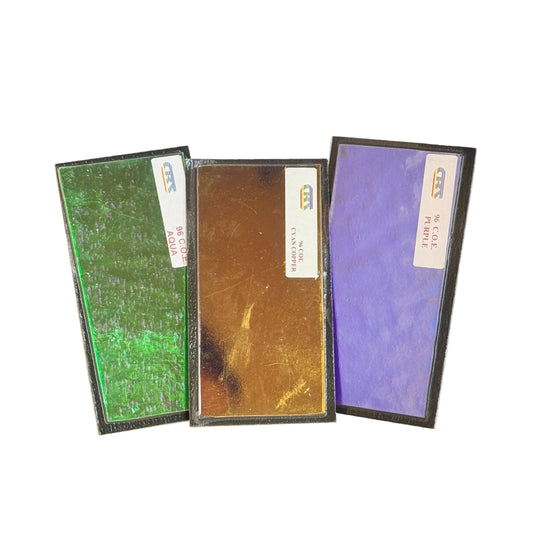 2" X 4" Rectangle COE 96 Clear Dichroic