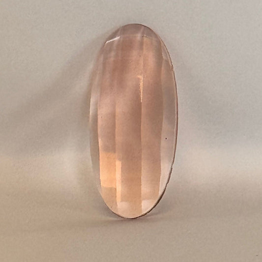 30MM X 50MM ELLIPSE FACETED PEACH