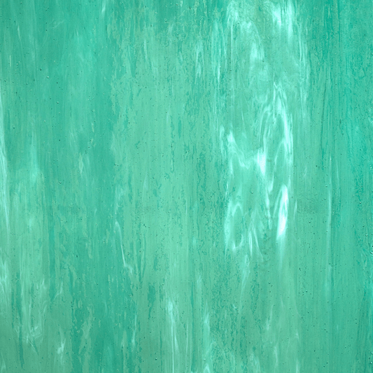 Teal Green, White Wispy