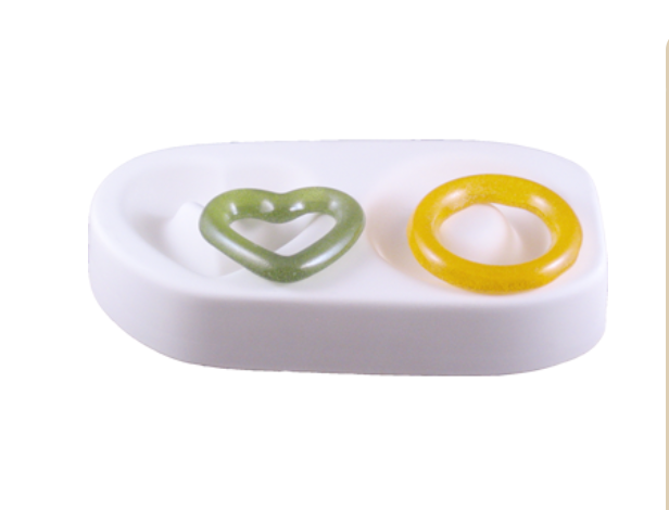 Glasslinks Hearts & Rings - 5-1/2" X 2-7/8"