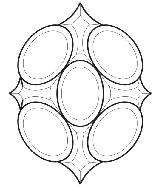 12-1/2'' x 16-1/2'' Bevel Cluster